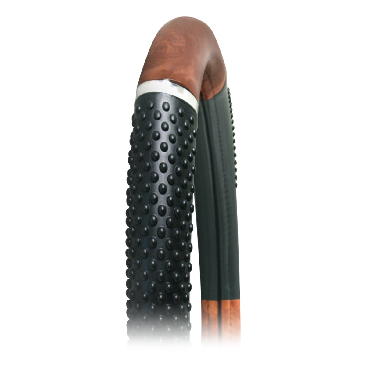 GG Grand General 54040 18 Inch Light Wood Steering Wheel Cover with Black Hand Grips - Perfect for Cars, Trucks & SUVs - Enhances Grip & Comfort for Safe Driving