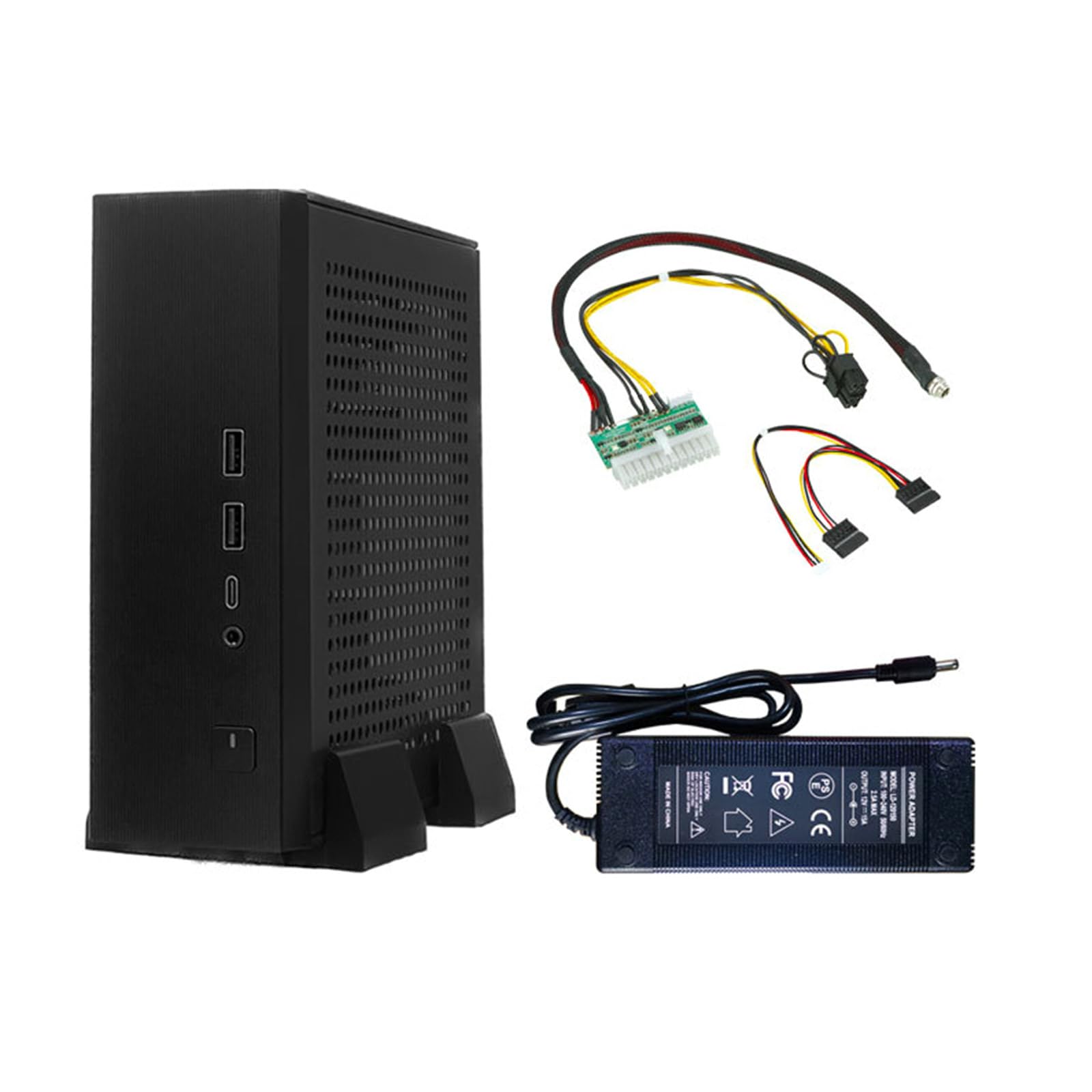 WELLDOER M09 Industrial ITX Computer Case - Compact Desktop PC Enclosure with Optional Foot Stand for Home Office & Gaming Setup | Durable Metal Chassis for Mini-ITX Motherboards