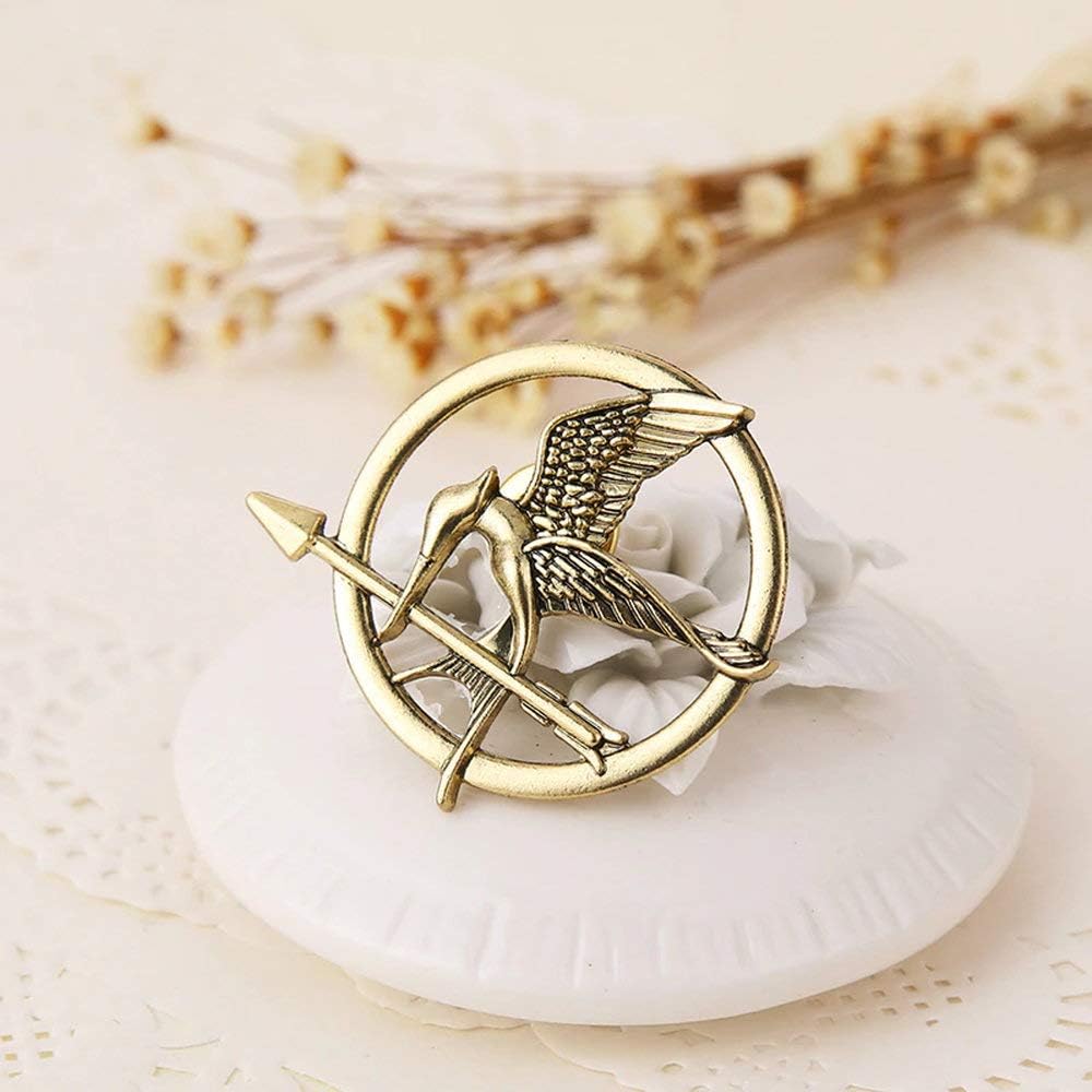 PSL Hunger Games Mocking Jay Pin Brooch - Novelty Inspired Accessory for Cosplay, Gifts, and Collectibles