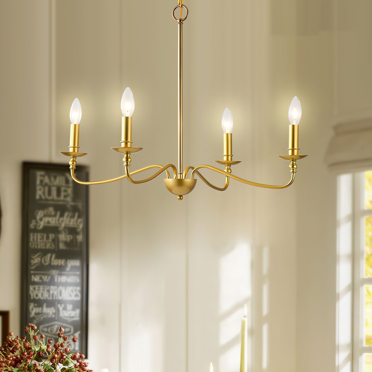 Elegant Eleanor Crystal Chandelier - Modern Ceiling Light Fixture for Dining Room, Bedroom & Living Room Decor
