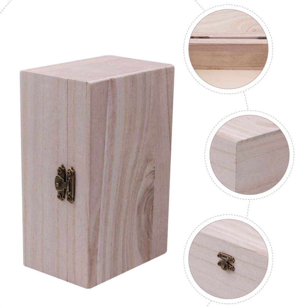 Gadpiparty 5-Piece Unfinished Wooden Craft Box Set - Large Hinged Storage Case for Jewelry, Keepsakes & DIY Home Decor | Perfect for Crafting, Gift Wrapping & Home Organization