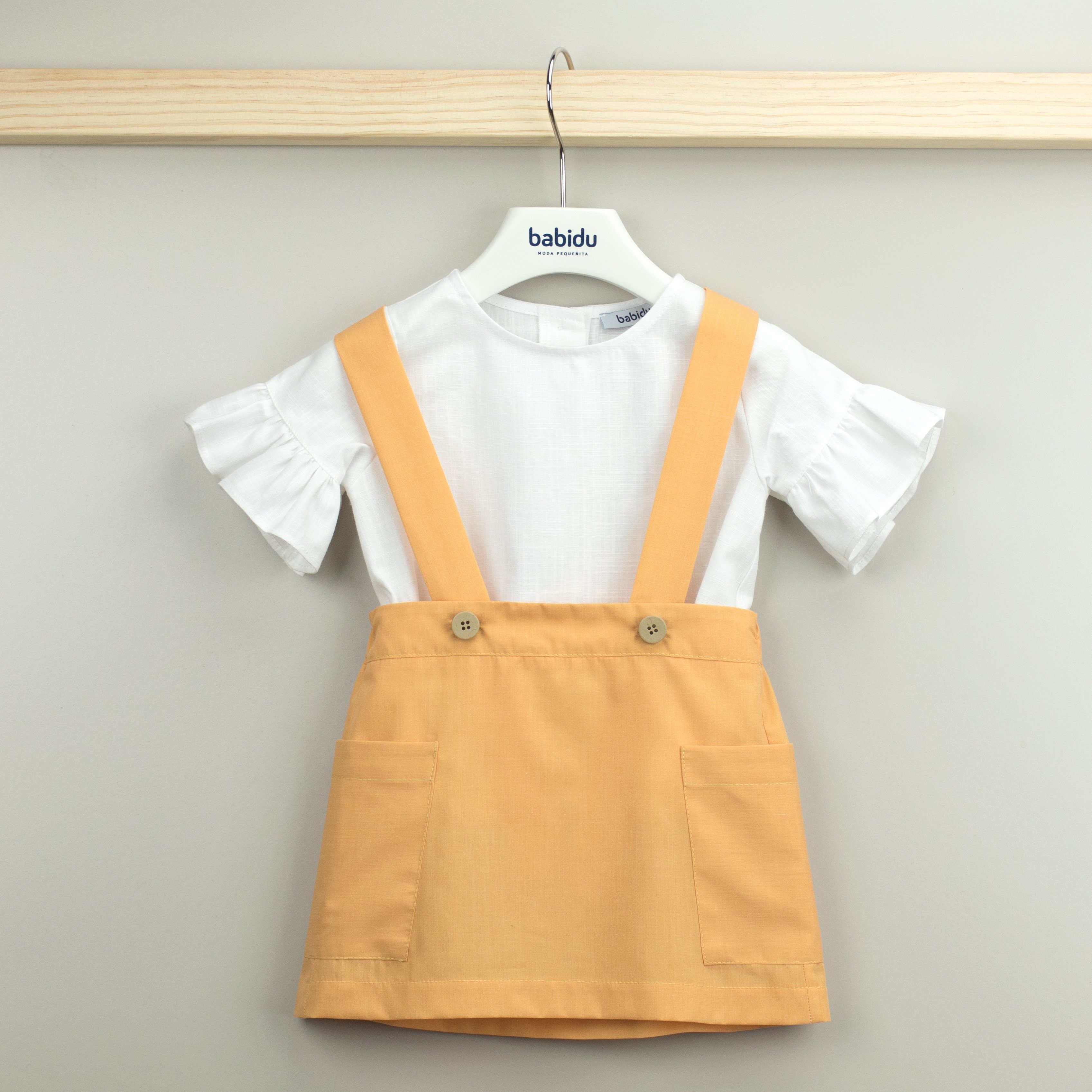 Stylish Blouse & Pinafore Skirt Set for Women - Fashionable Outfit for Work, Dating & Casual Wear