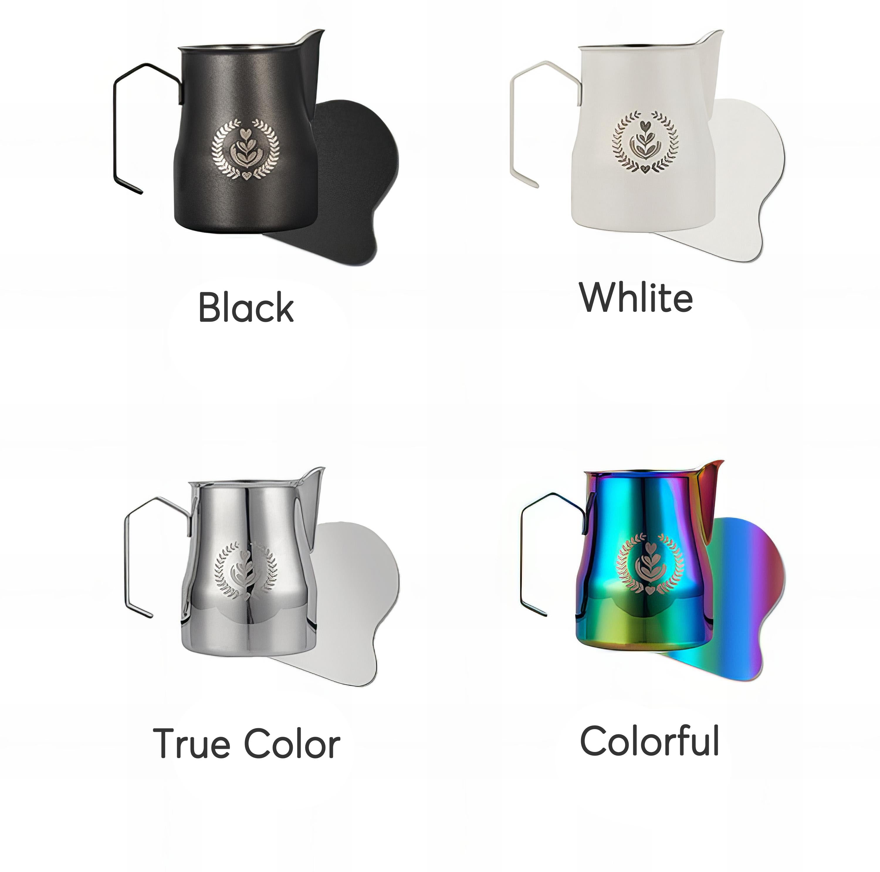 Premium Non-Stick Latte Art Milk Pitcher for Cappuccino & Coffee - Barista-Grade Stainless Steel Frothing Jug for Perfect Milk Foam & Latte Designs - Ideal for Home Baristas & Coffee Shops