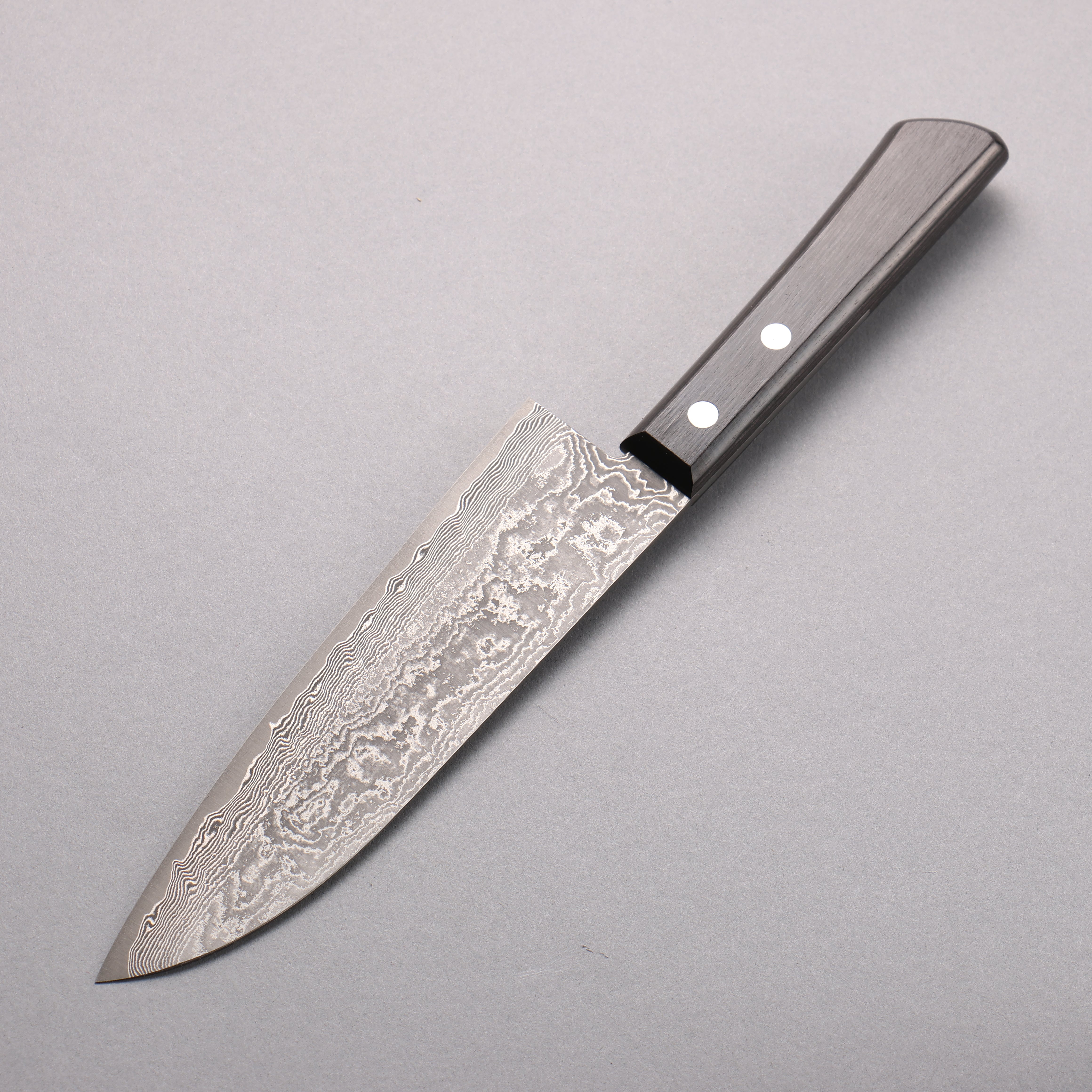 VG10 Black Damascus Santoku Knife 170mm - Japanese Chef Knife with Black Pakkawood Handle - Perfect for Slicing, Dicing & Chopping Vegetables, Meat & Fish