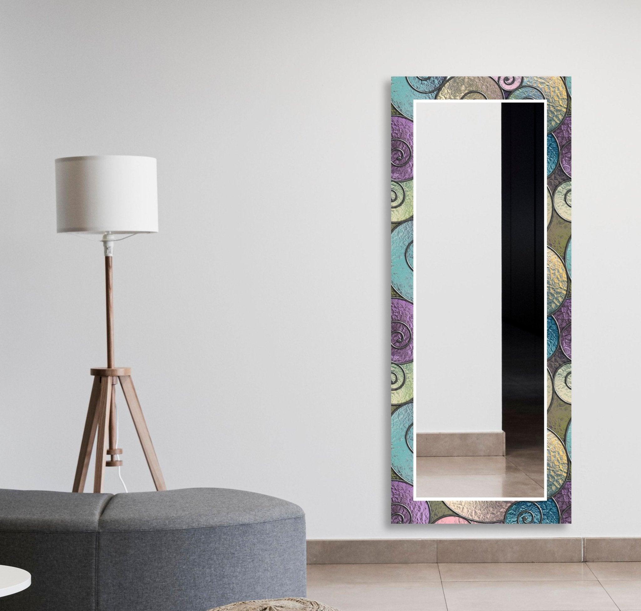 Abstract Spiral Wall Mirrors - Modern Decorative Round Mirror for Living Room, Bedroom, Entryway - Unique Home Decor & Stylish Interior Design Accent