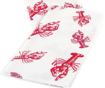 Premium Indian Lobster Print Kitchen Dish Towels Set of 2 - Absorbent Cotton Tea Towels for Cooking, Baking & Kitchen Decor - Perfect for Home, Restaurant & Gift Giving