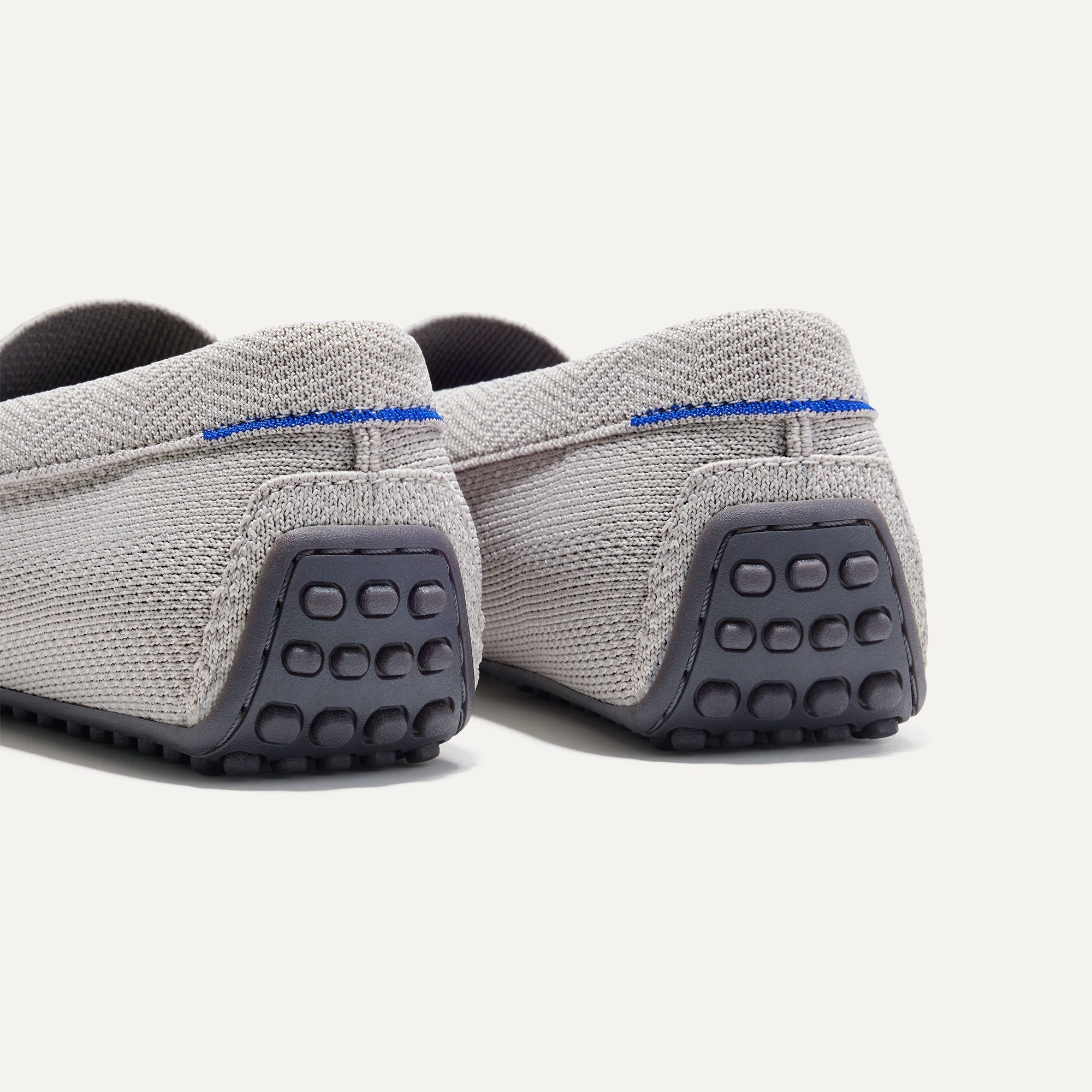 Premium Men's Driving Loafers - Light Grey Herringbone Textured Slip-On Shoes for Casual & Business Wear | Comfortable & Stylish Footwear for Driving, Office & Weekend Outings