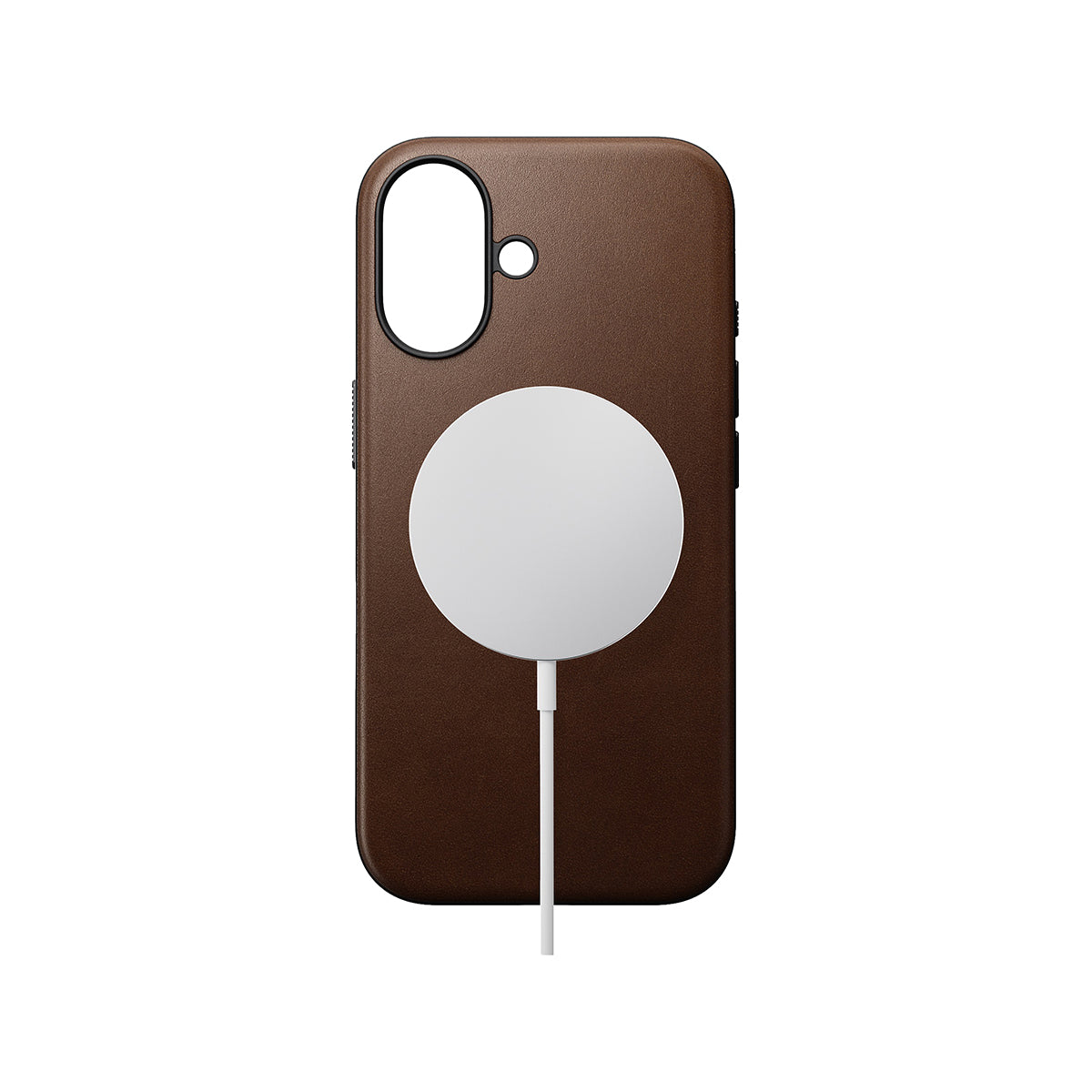 Premium Genuine Leather iPhone 16 Case - Slim Protective Cover with Card Slot | Brown Luxury Phone Case for Everyday Use & Business Professionals