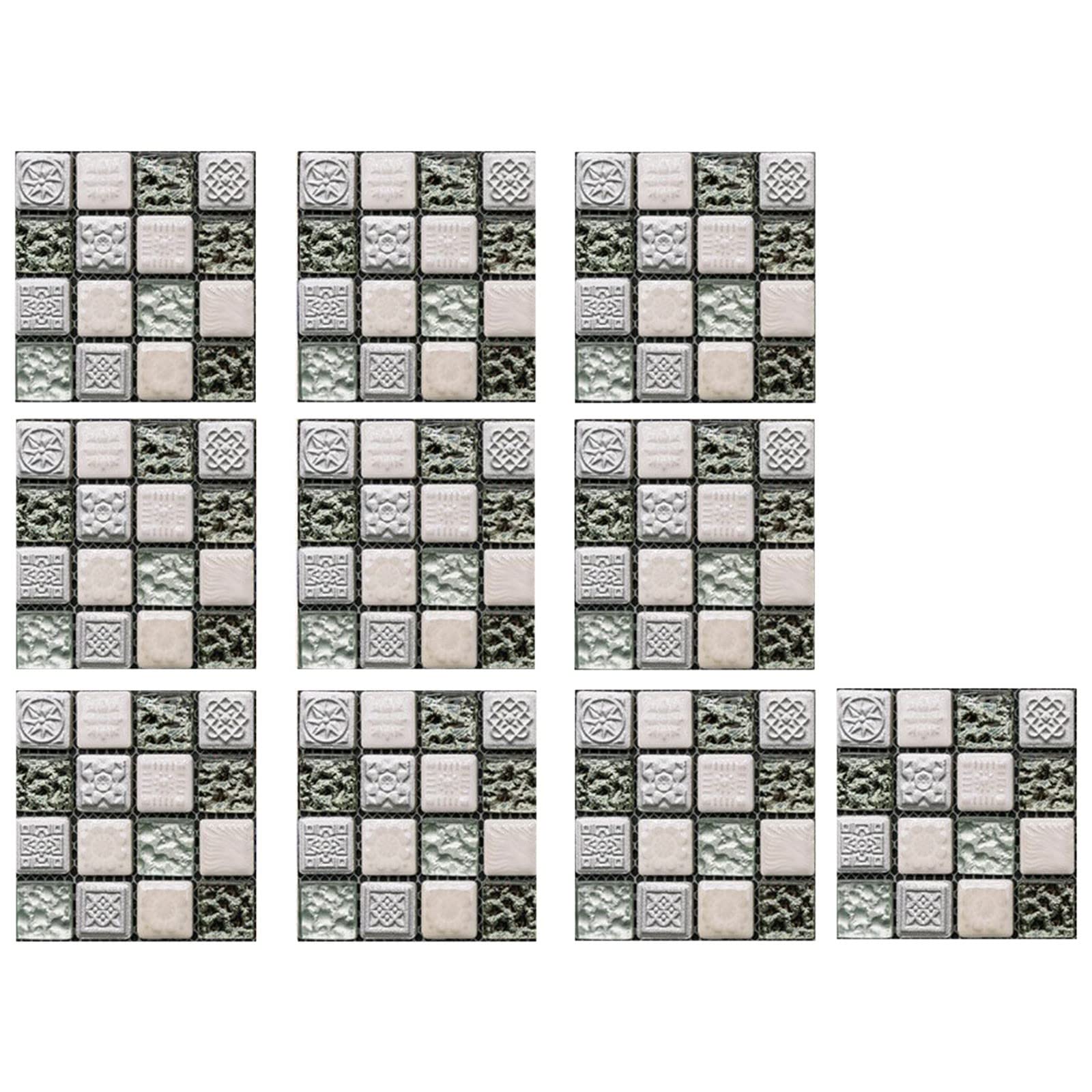 3D Mosaic Tile Stickers - DIY Floor & Wall Decorative Stickers, Creative Simulation Film for Home Decor - Happy Bunny Design (Size J, One Size) - Perfect for Kids' Rooms, Bathrooms & Nursery Decor
