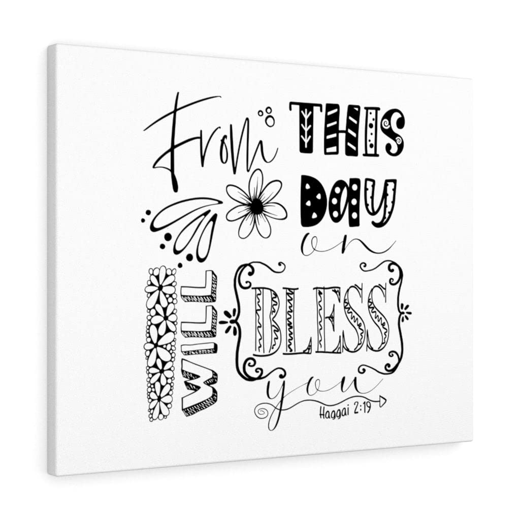 Christian Wall Art with Bible Verse Haggai 2:19 - Scripture Print for Home Decor - Ready to Hang Inspirational Gift for Weddings, Housewarming & Faith-Based Interiors
