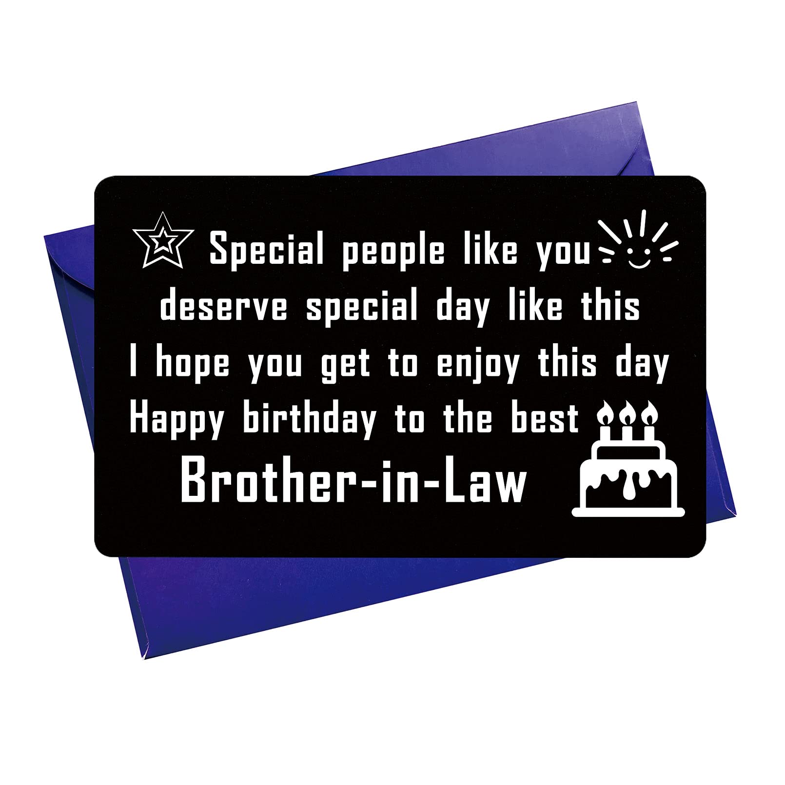 TGCNQ Engraved Wallet Card - Best Brother-in-Law Birthday Gift with Personalized Message, Perfect for Anniversaries & Special Occasions