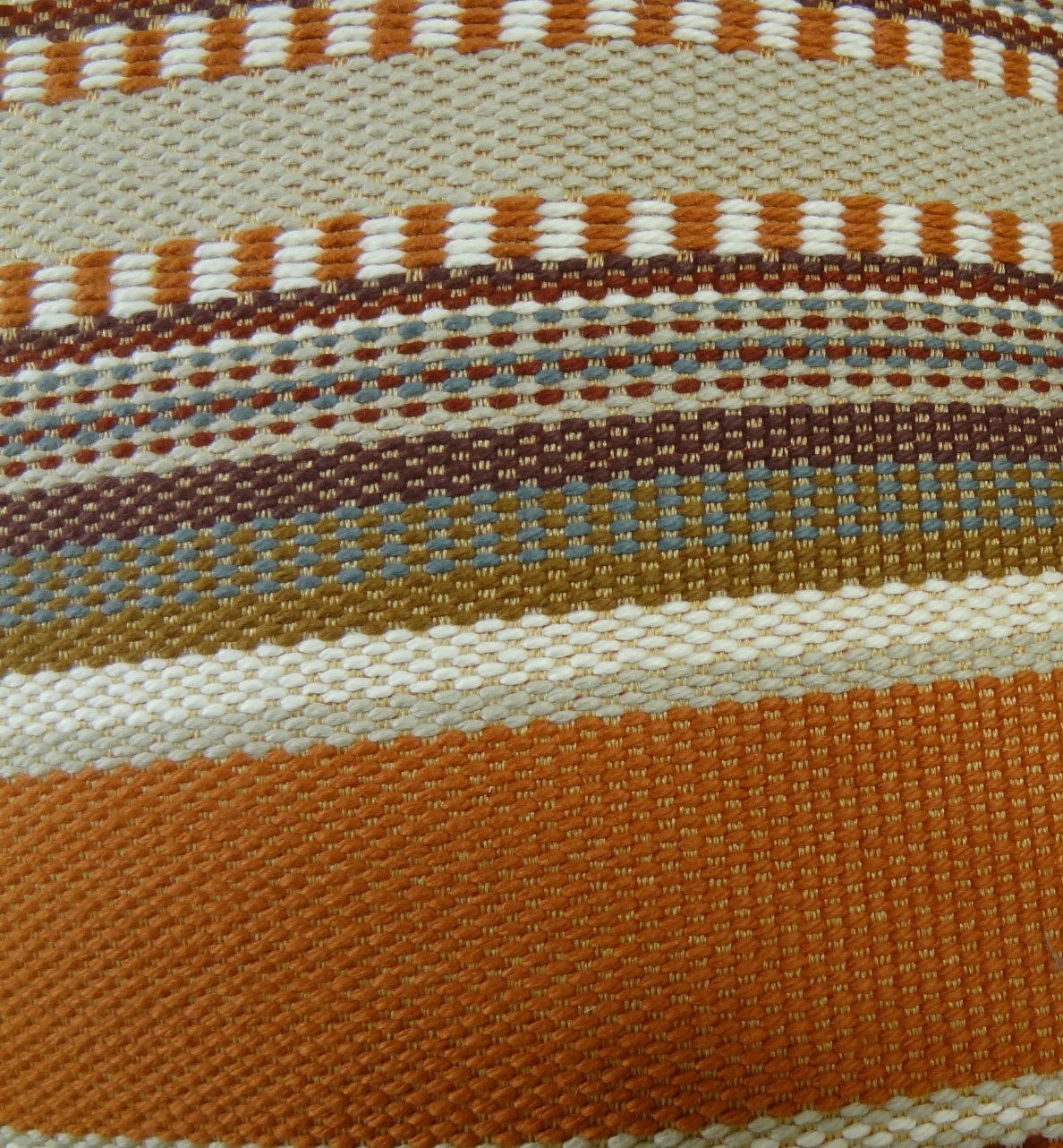 Plutus South Shore Amber Orange Olive and Cream Handmade Luxury Pillow - 20