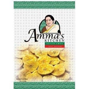 Amma's Kitchen Crispy Banana Chips - Four Cut 400g | Healthy Snack for Kids, Office & Travel | Gluten-Free Vegan Dried Fruit