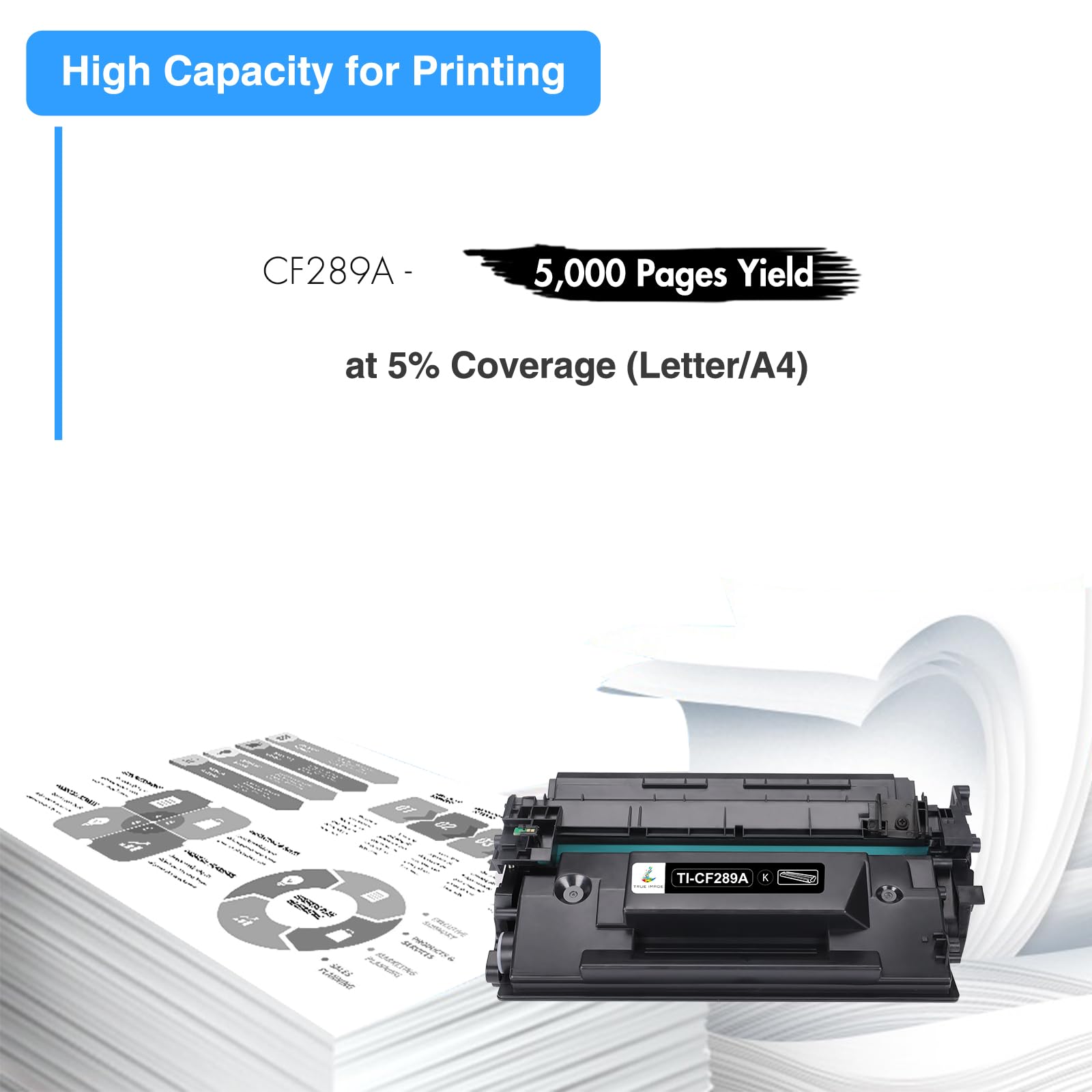 CF289A Black Toner Cartridge - 4-Pack Compatible Replacement for HP 89A/89X/CF289X - Works with HP Enterprise M507/M507n/M507dn/M507x & MFP M528dn/M528f/M528c/M528z/M528 Series Printers - Ideal for Office Printing & High-Volume Business Documents
