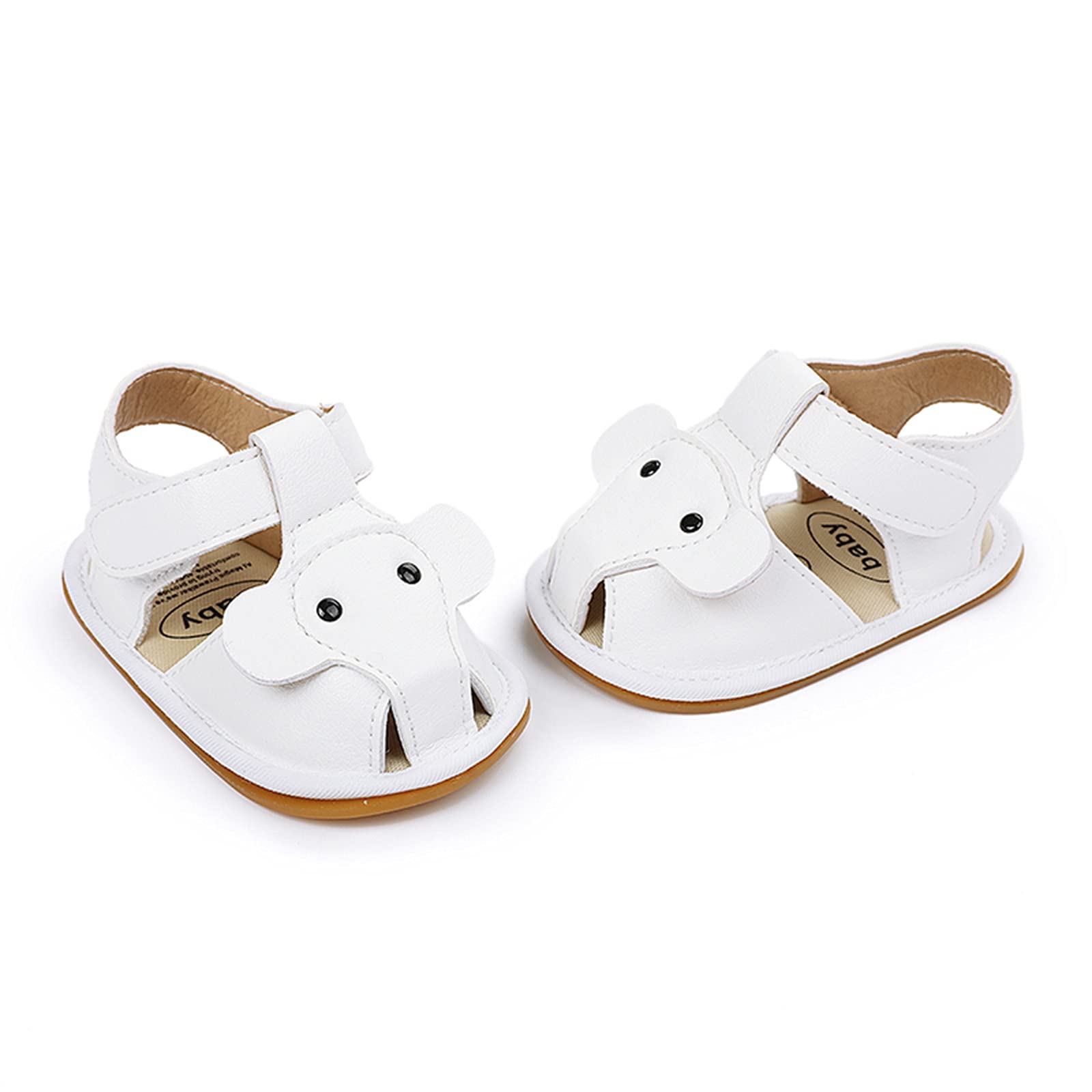 Toddler Girls Sandals - Cute Elephant Design Beach Sandals for Baby Girls, Soft Sole Prewalker Shoes for Summer | Perfect for Beach Outings, Playdates & Warm Weather