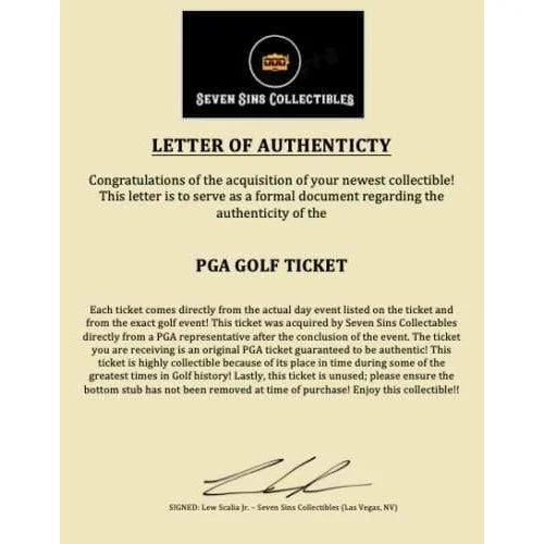 Authentic 2008 Ryder Cup Framed Ticket Collage with COA - Phil Mickelson & Tiger Woods PGA Golf Memorabilia - Perfect for Golf Fans, Man Cave Decor & Sports Collectibles
