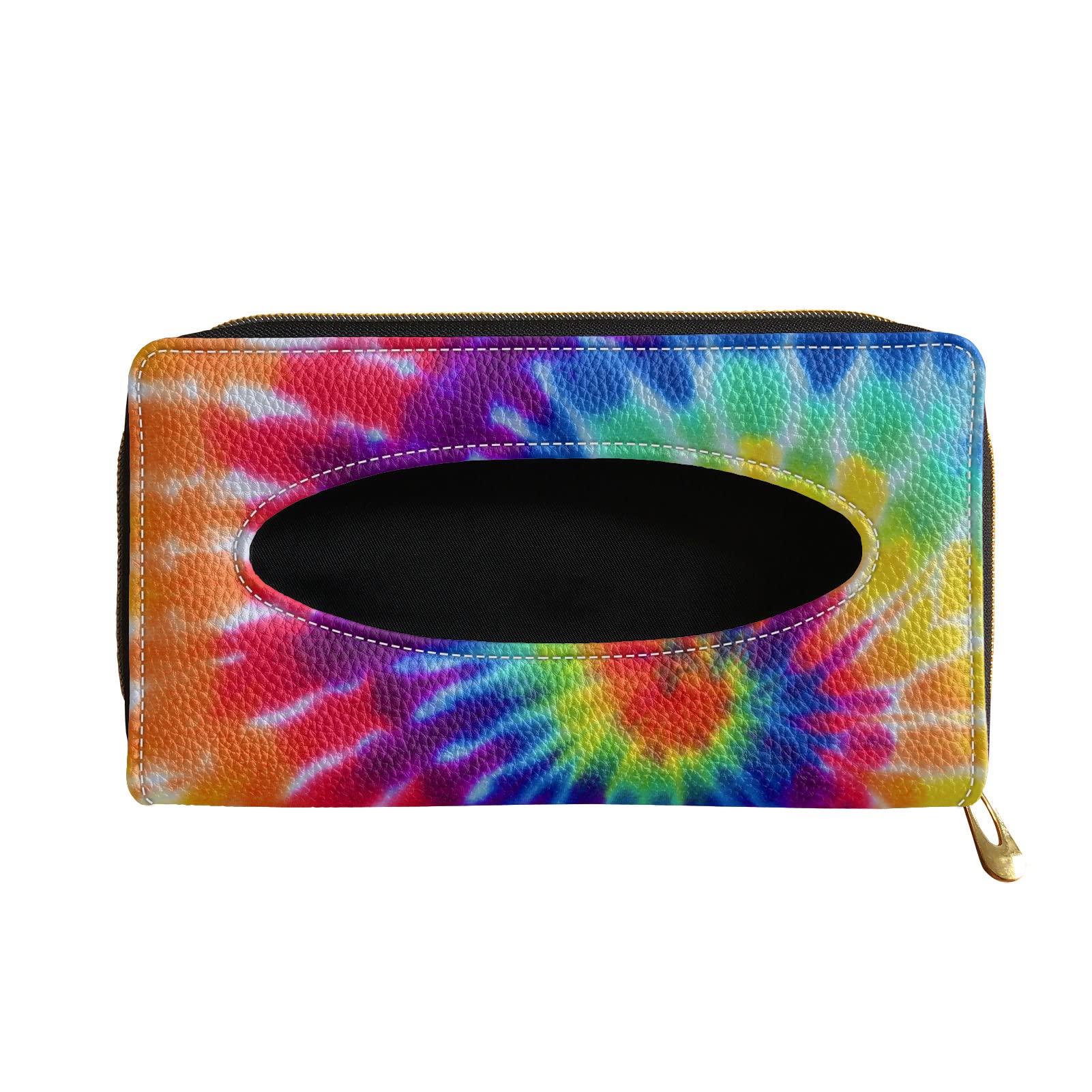 Colorful Tie-Dye Car Tissue Holder - Hanging Sun Visor & Seat Back Napkin Dispenser | Perfect for Road Trips, Daily Commutes & Family Travel Accessories