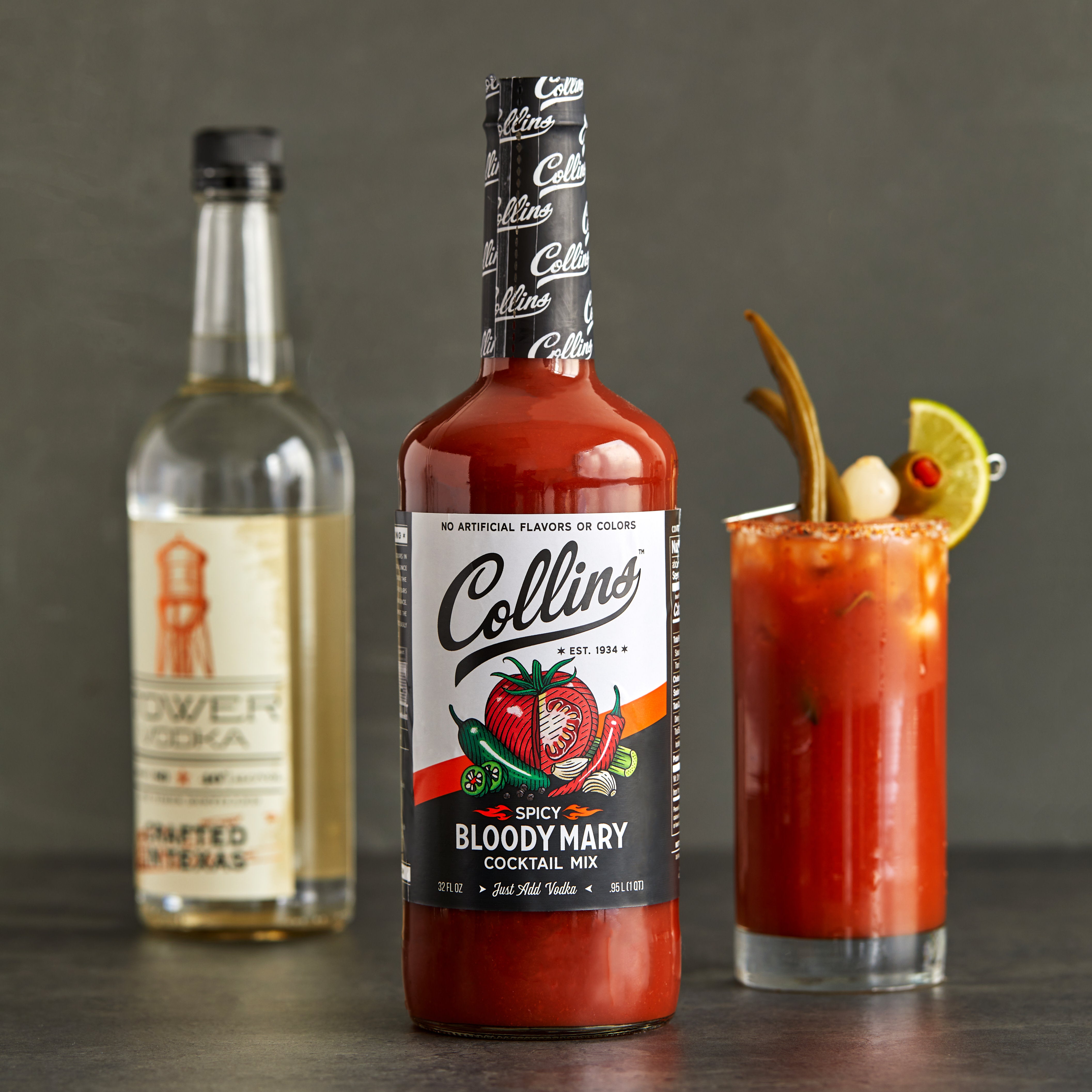 Best Spicy Bloody Mary Cocktail Mix - Premium Tomato Juice Blend with Bold Seasonings - Perfect for Brunch, Parties & Home Bars (16oz Bottle)