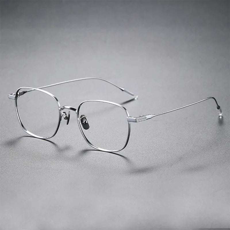 Aimee Unisex Full Rim Square Titanium Eyeglasses 80805 - Lightweight Durable Frame for Men & Women - Perfect for Reading, Working & Daily Wear