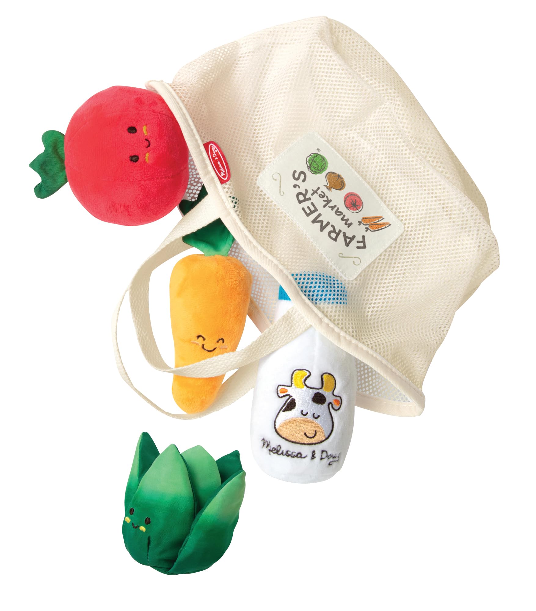 Melissa & Doug Multi-Sensory Market Basket Fill & Spill Infant Toy - Pretend Play Grocery Set with Play Food, Sorting & Stacking Learning Toys for Babies & Toddlers 1+ Years | Perfect for Early Development & Imaginative Playtime