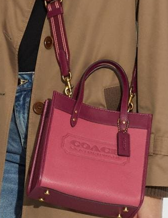Coach Field Tote 22 - Colorblock Leather Shoulder Bag with Signature Coach Badge | Perfect for Work, Travel & Everyday Use