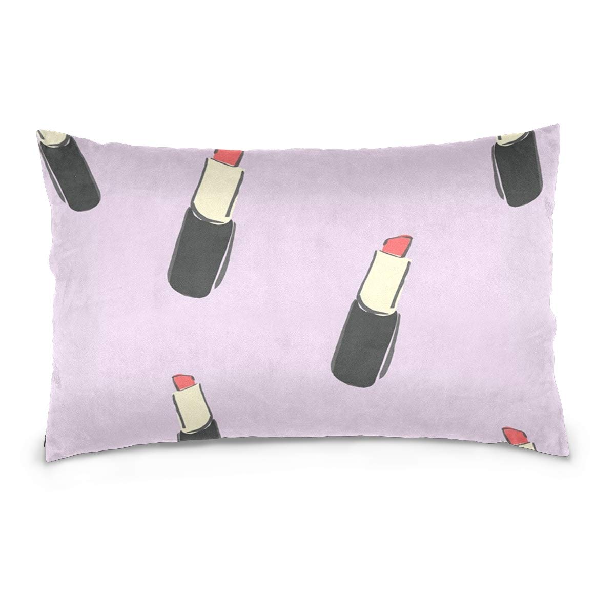 ILEEY Linen Lipstick Pattern Pillow Case Cover - 20x36 Inch Invisible Zipper Cushion Sham for Sofa, Couch & Bed Decor | Perfect for Living Room, Bedroom & Home Styling