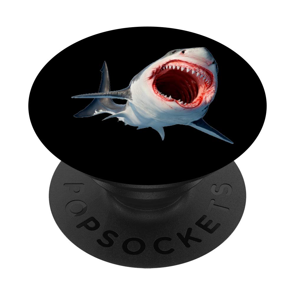 Great White Shark Teeth PopSockets - Marine Predator Phone Grip & Stand for iPhone, Samsung, Tablets - Perfect for Beach, Pool & Outdoor Adventures