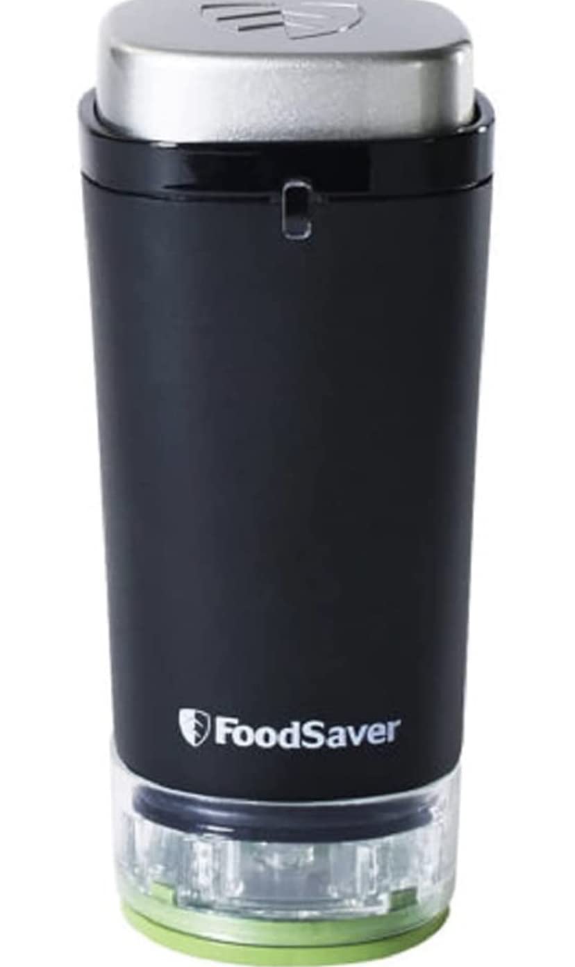 FoodSaver FS1120 Cordless Handheld Vacuum Sealer for Food Preservation - Portable Vacuum Sealer for Zipper Bags & Containers | Keep Food Fresh Longer | Perfect for Meal Prep, Sous Vide & Storage
