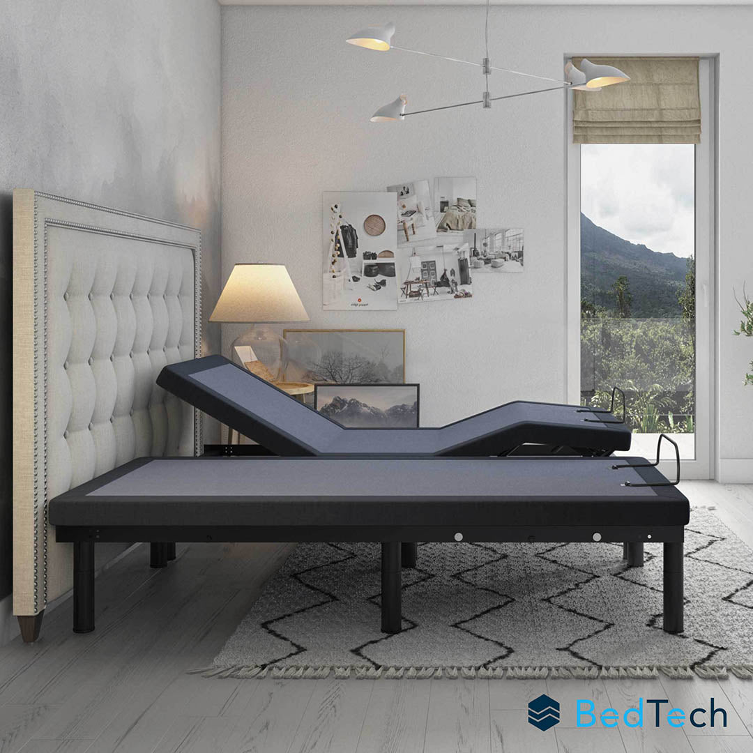 BT3000 Adjustable Bed Base - Electric Adjustable Bed Frame with Remote, Zero Gravity & Massage Modes - Perfect for Back Pain Relief, Reading & Watching TV in Bed