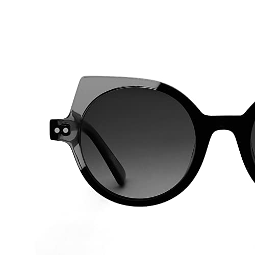 9057- Grey Transparent/Black