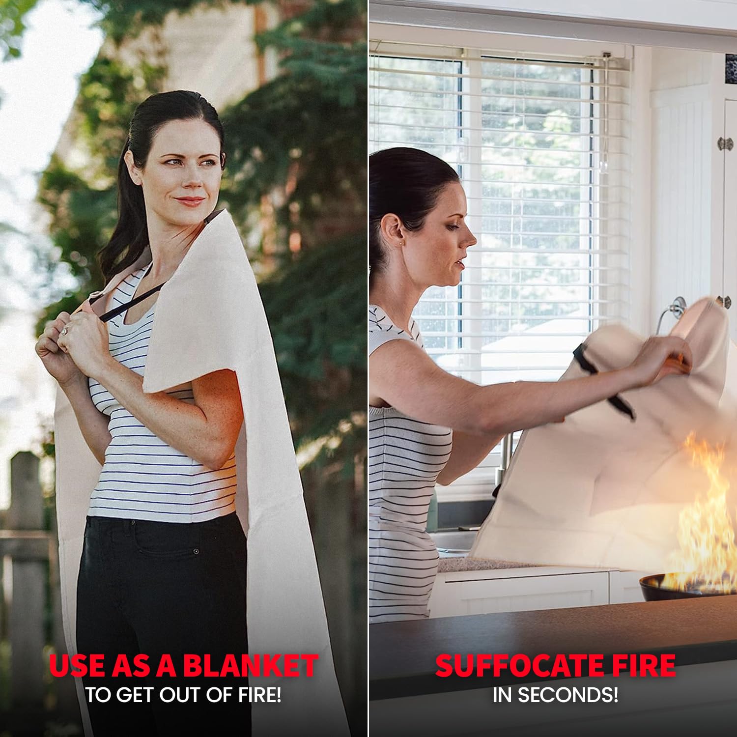 Prepared Hero Emergency Fire Blanket - 8 Pack (40
