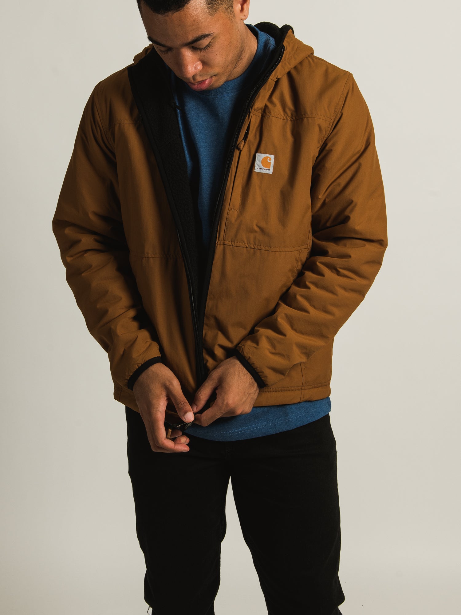 Carhartt Relaxed Fit Reversible Fleece Jacket for Men & Women - Cozy Winter Outerwear for Work, Hiking & Outdoor Activities