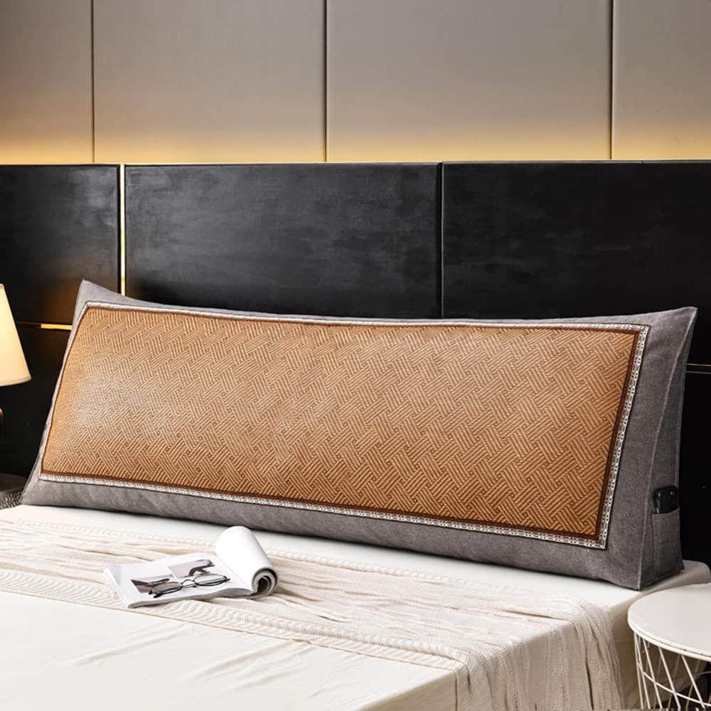 Triangular Headboard Pillow - Soft Wedge Cushion for Back Support, Reading & Relaxing - Large 23.6