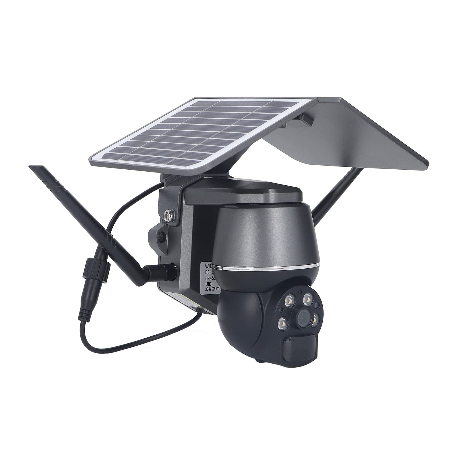 SEAFRONT Solar Security Camera System - Wireless Outdoor 1080P/3MP 360° PTZ Camera with Motion Detection, 2-Way Talk & Night Vision (2.4GHz) - Ideal for Home Security, Yard Monitoring & Business Surveillance