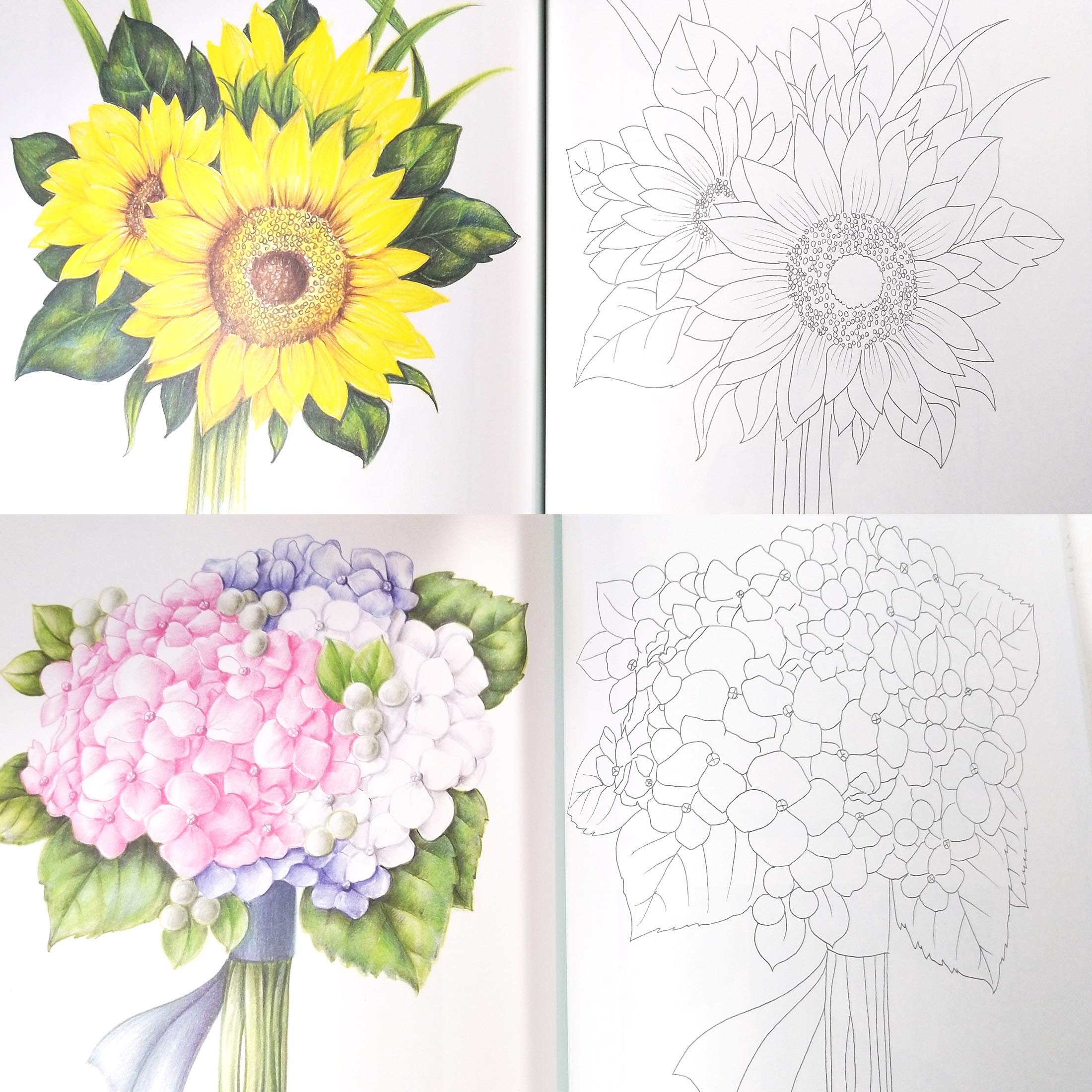 Botanical Art Coloring Book for Adults - Beautiful Bouquet Designs for Relaxation & Stress Relief | Easy to Follow Patterns | Perfect for Meditation, Art Therapy & Creative Hobbies
