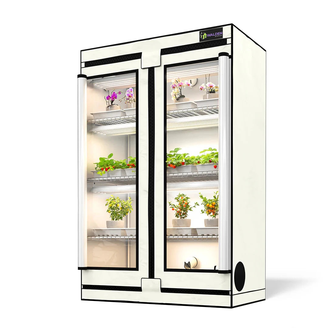 Active Grow Walden 3-Tier White LED Grow Tent Kit for Indoor Plants, Flowers & Fruits - Perfect for Hydroponics, Home Gardening & Vertical Farming