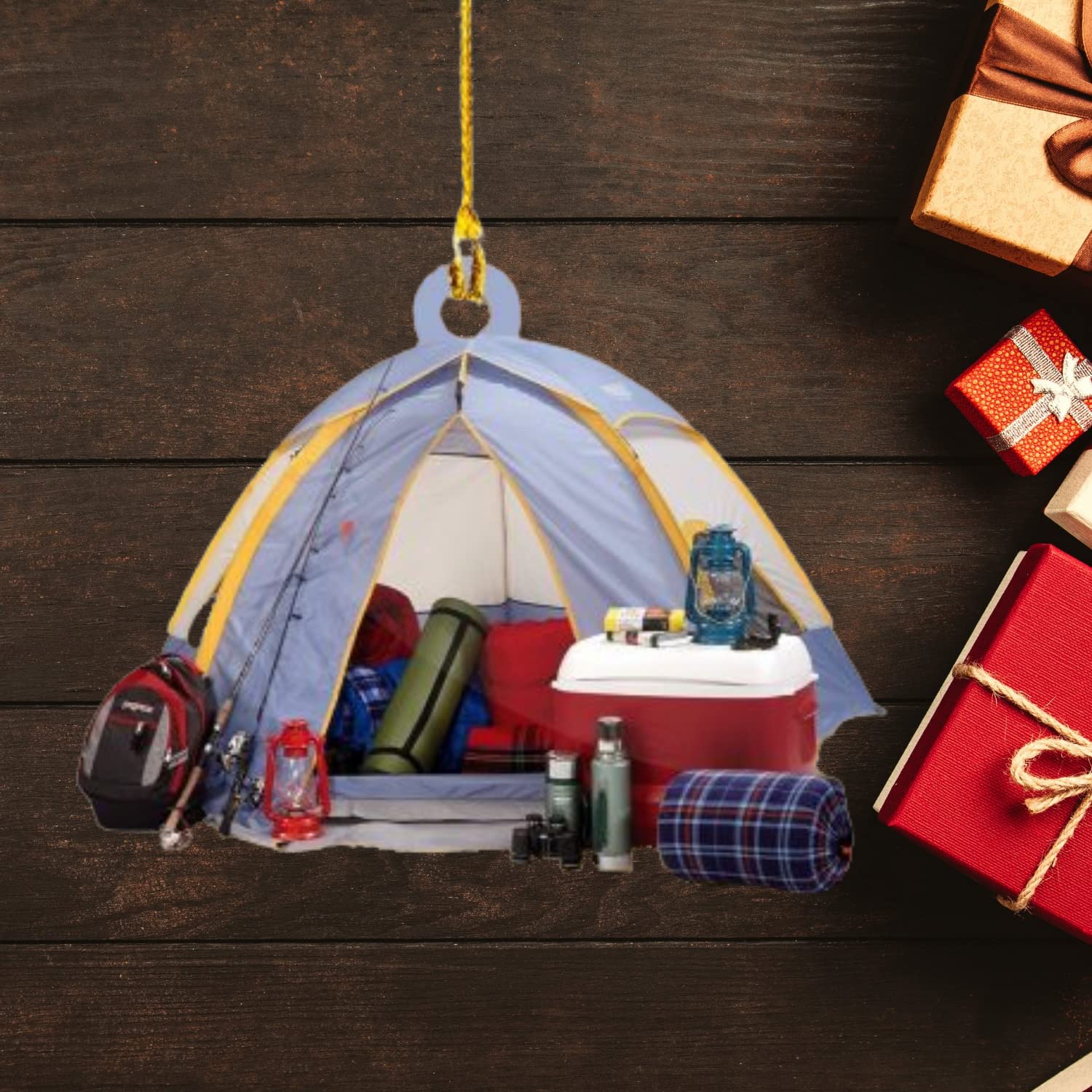Personalized Camping Christmas Ornaments - Handmade Camper Tree Decorations for RV Enthusiasts & Outdoor Lovers | Perfect for Holiday Trees, Gifts & Camping-Themed Decor