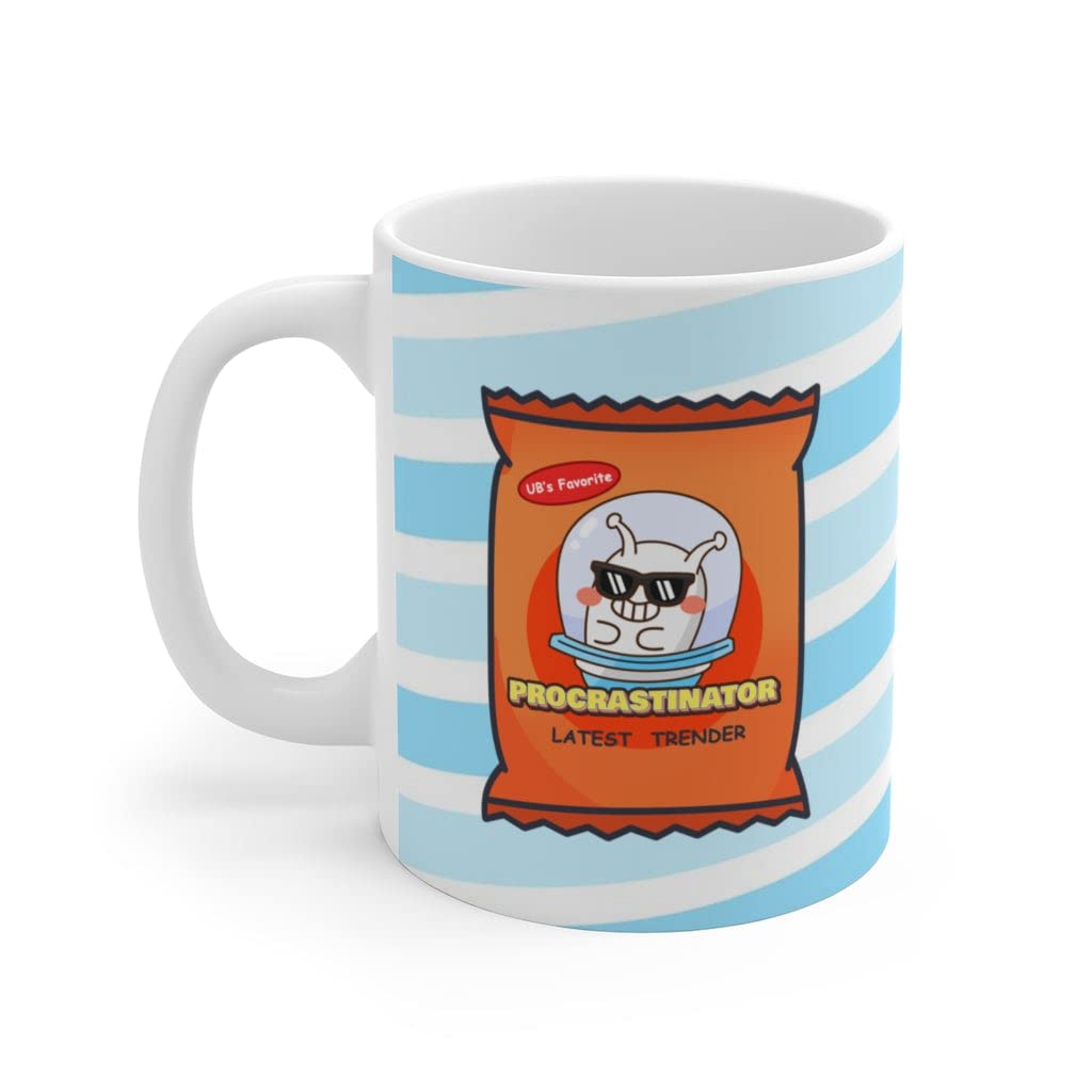 15 oz Ceramic Motivational Coffee Mug - UB Alien Design with C Handle for Tea, Hot Chocolate & Productivity - Perfect Gift for Office, Home & Coworkers - Ideal for Morning Coffee, Office Breaks & Relaxing Evenings