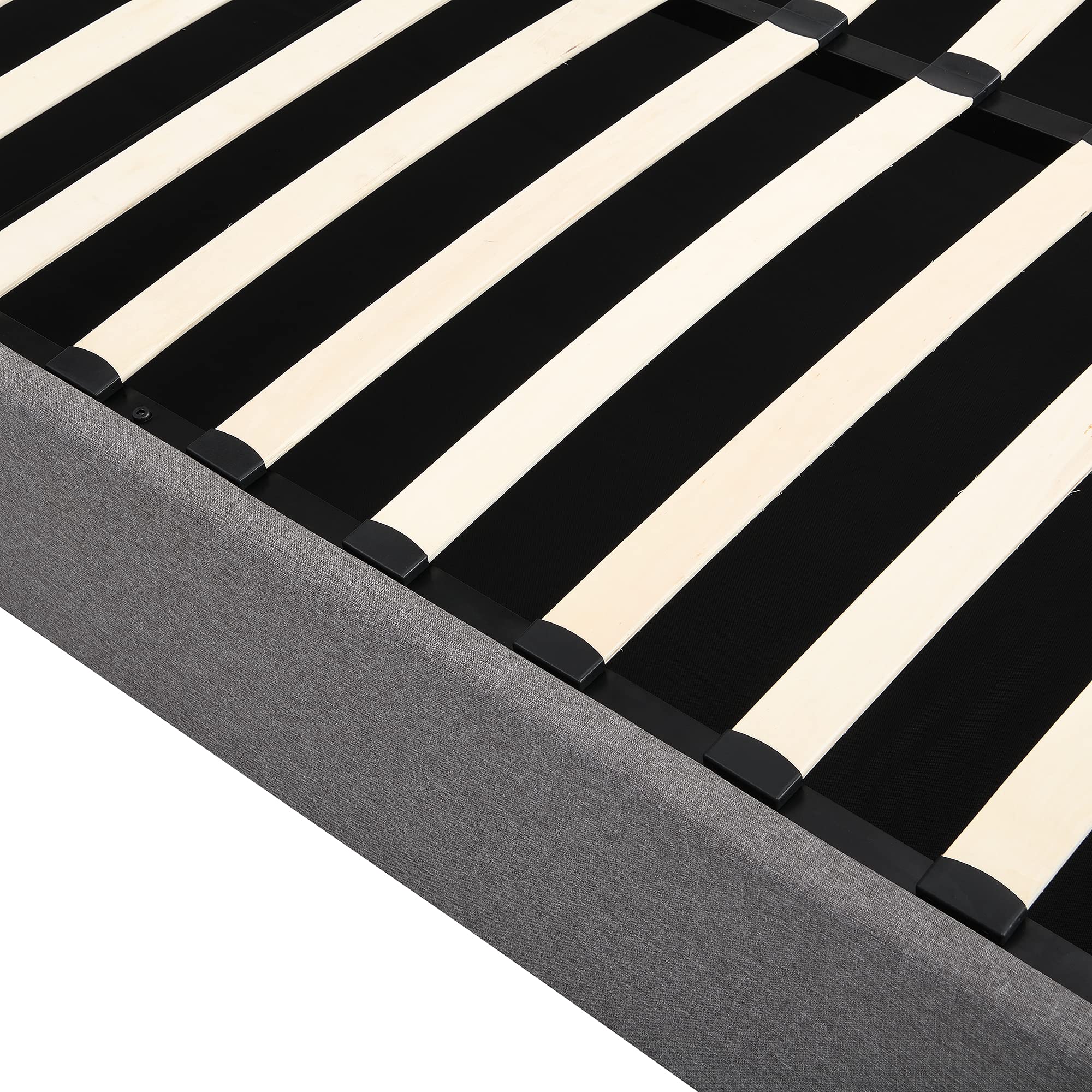 Harper & Bright Designs Full Size Upholstered Lift-Up Storage Bed with Tufted Headboard - Wooden Platform Bed Frame with Underbed Storage for Kids, Teens & Adults - Perfect for Small Bedrooms, Guest Rooms & Dorm Rooms (Full Size, Gray)