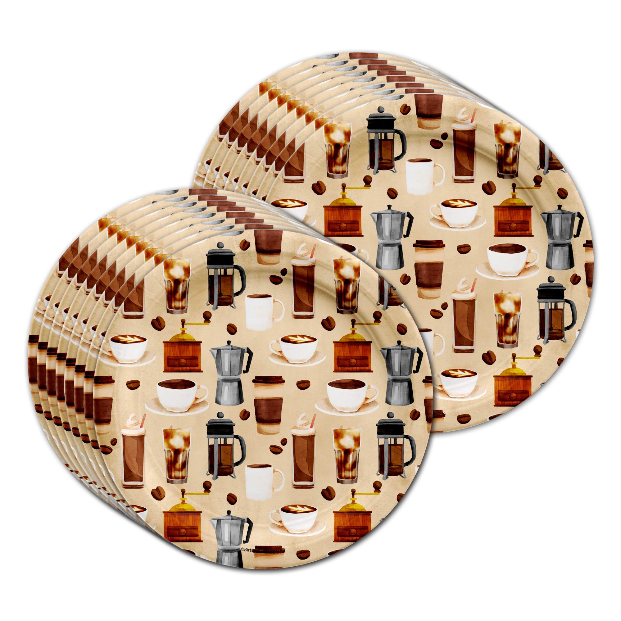 16-Piece Coffee Themed Birthday Party Supplies Set - Plates, Napkins, Cups & Tableware Kit for Adult Coffee Lovers | Perfect for Birthday Celebrations, Office Parties & Bridal Showers