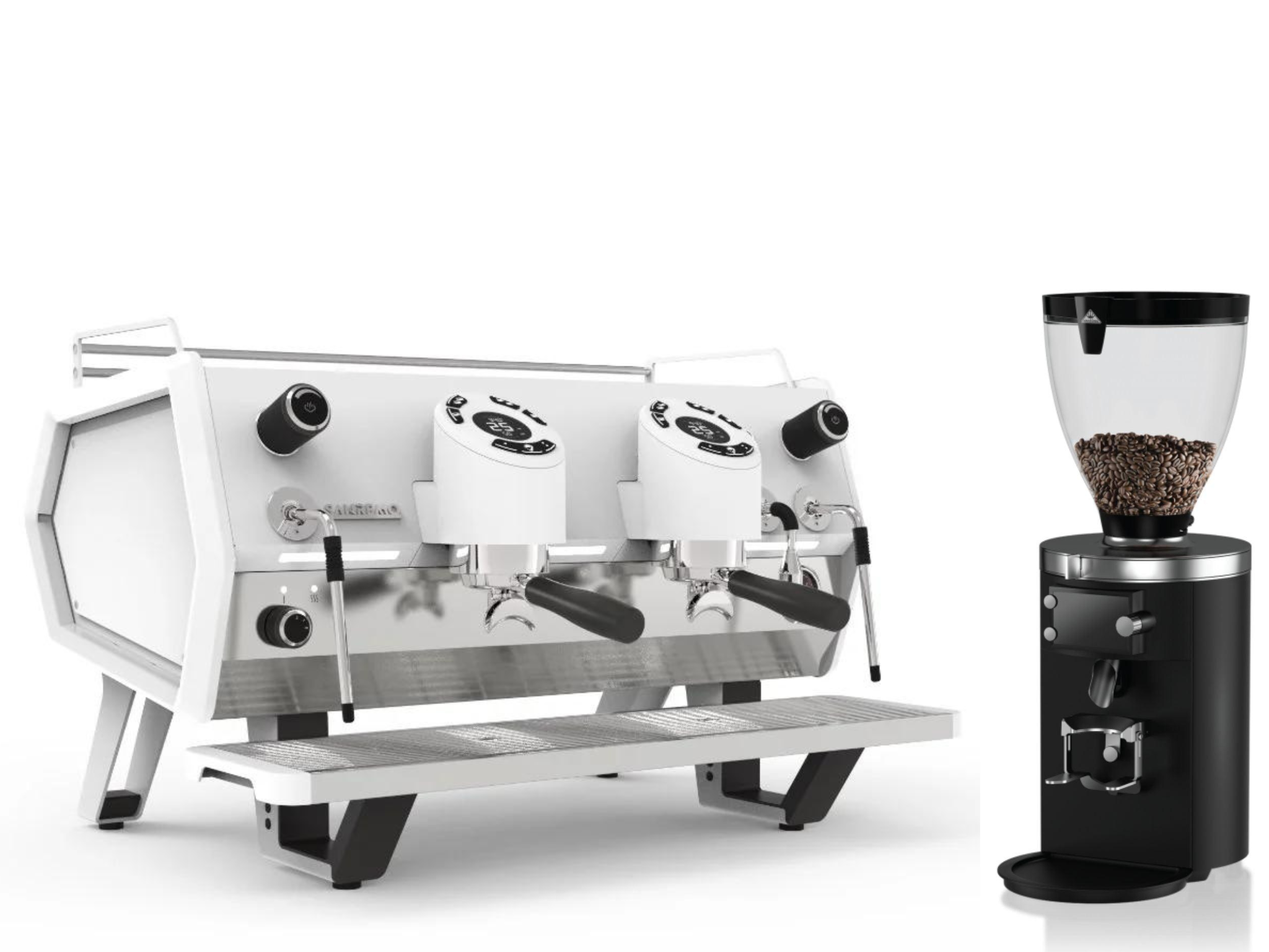 Sanremo D8 Pro Commercial Espresso Machine & Mahlkonig E80S Supreme Grinder Bundle - Professional Coffee Shop & Home Barista Setup for Perfect Espresso & Specialty Drinks