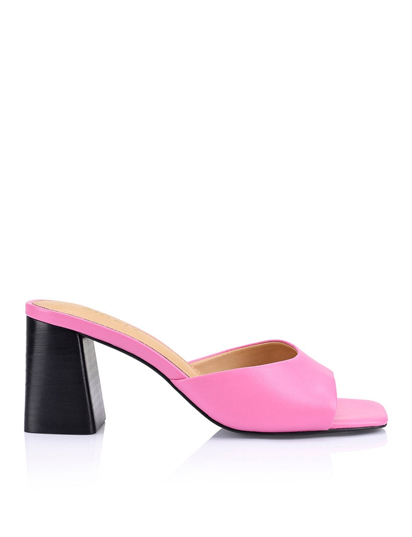 Stop Heeled Mules - Rose Leather Slip-On Shoes for Women | Comfortable & Stylish Loafers | Perfect for Office, Dating & Casual Outfits