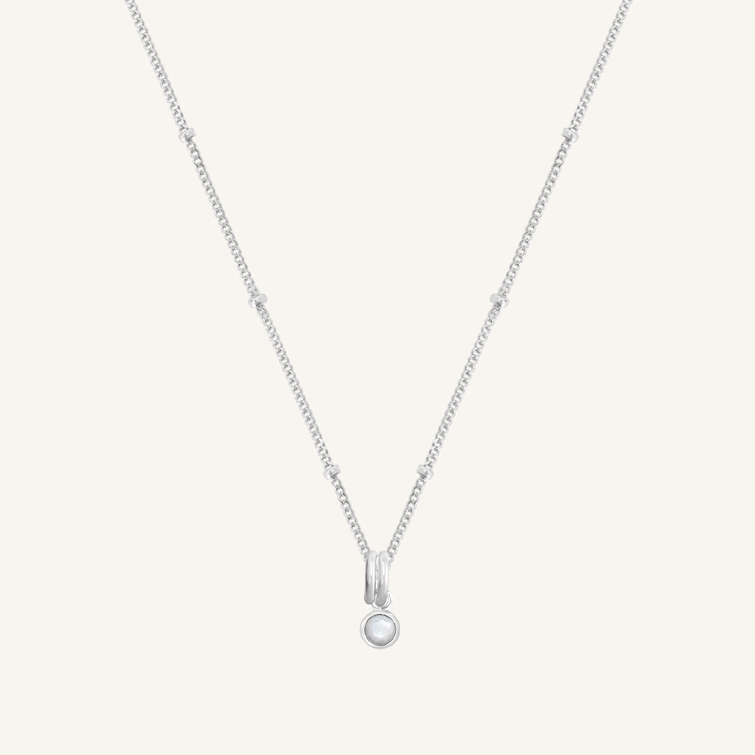 Birthstone Charm Necklace - Personalized Aura Jewelry for Women - Perfect Gift for Birthday, Anniversary & Mother's Day - Elegant Everyday Wear & Special Occasions