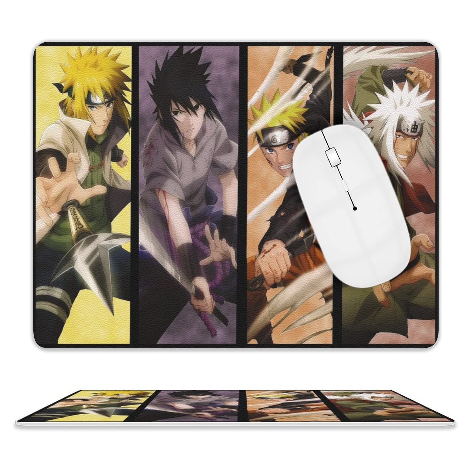 Premium Genuine Leather Mouse Pad with Japanese Anime Design - Ergonomic Gaming & Office Mouse Mat for PC, Laptop, Workstation - Perfect for Gamers, Anime Fans & Office Professionals (Mi NATO Style)