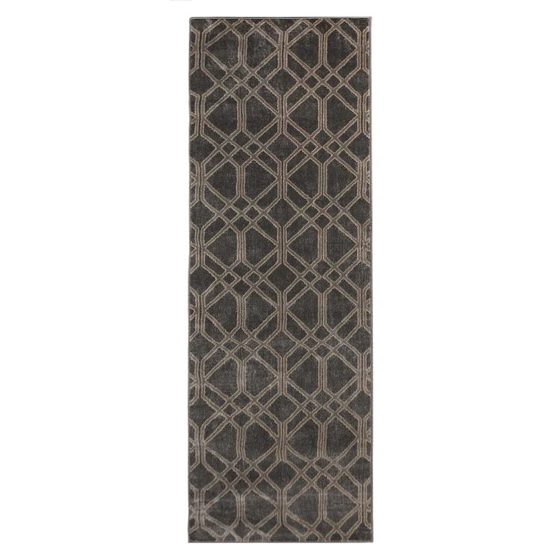 Abner Modern Medallion Indoor Area Rug - Non-Slip Living Room Carpet, Bedroom Runner Rug for Home Decor, Soft & Durable Floor Mat (5'x8', Grey) - Perfect for Living Spaces, Hallways & Entryways