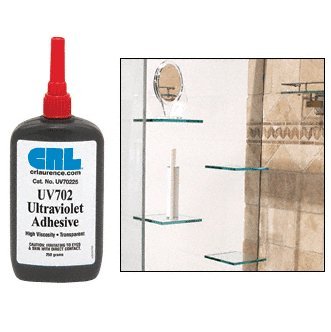 CRL UV70225 High Viscosity UV Adhesive Glue - 250g Tube for Glass, Plastic & Metal Bonding | Fast Curing Industrial Strength Adhesive for DIY, Crafts & Repairs