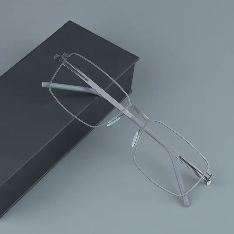 Aimee Women's Full Rim Square Screwless Steel Eyeglasses Frame 13554 | Lightweight & Durable | Perfect for Work, Reading & Fashion Accessory