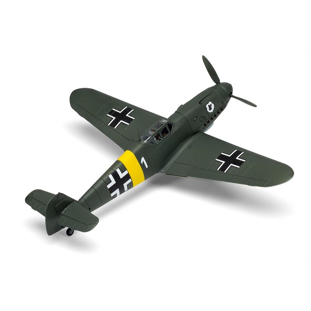 Airfix 55014 1/72 Messerschmitt Bf 109F-4 Starter Set - Plastic Model Kit for Beginners - Perfect for WWII Aircraft Enthusiasts & Scale Model Collectors - Great for Hobbyists, Gift Giving & Historical Displays
