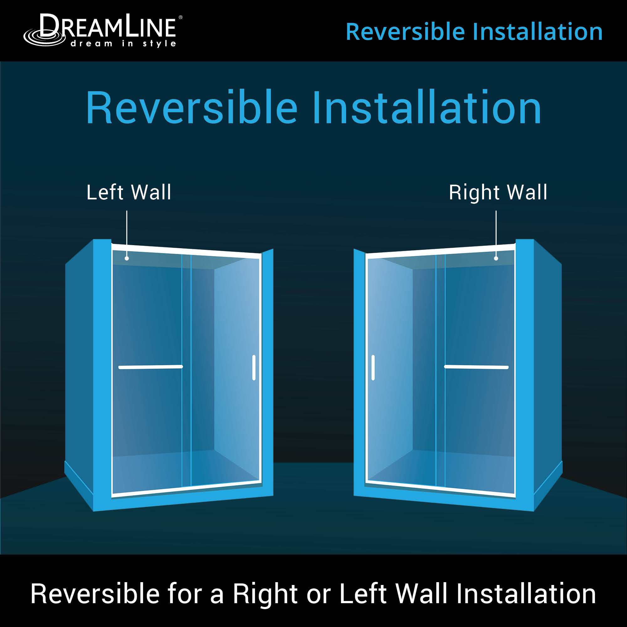 DreamLine Infinity Z 30x60x76.75 Inch Semi-Frameless Sliding Shower Door with Shower Base & QWALL 5 Backwall Kit - Frosted Glass for Modern Bathroom Renovation & Spa-Like Shower Experience