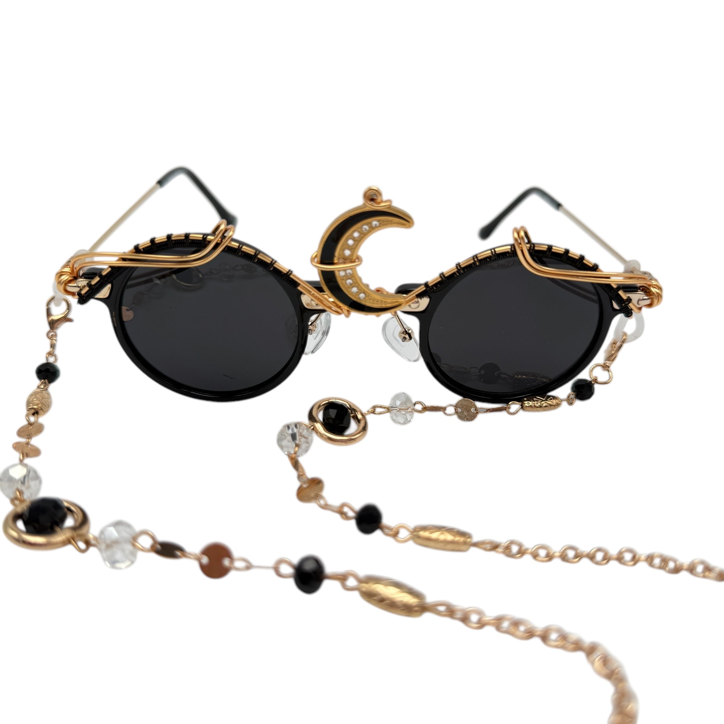 Gothic Luna Necklace with Chain - Limited Edition Gothic Jewelry for Women, Perfect for Halloween, Cosplay, and Dark Fashion Accessories